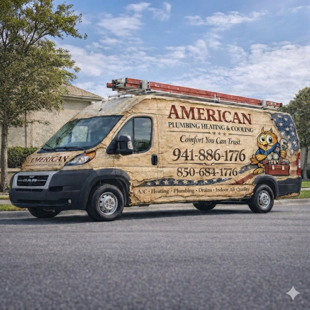 American Plumbing Heating & Cooling Service Van