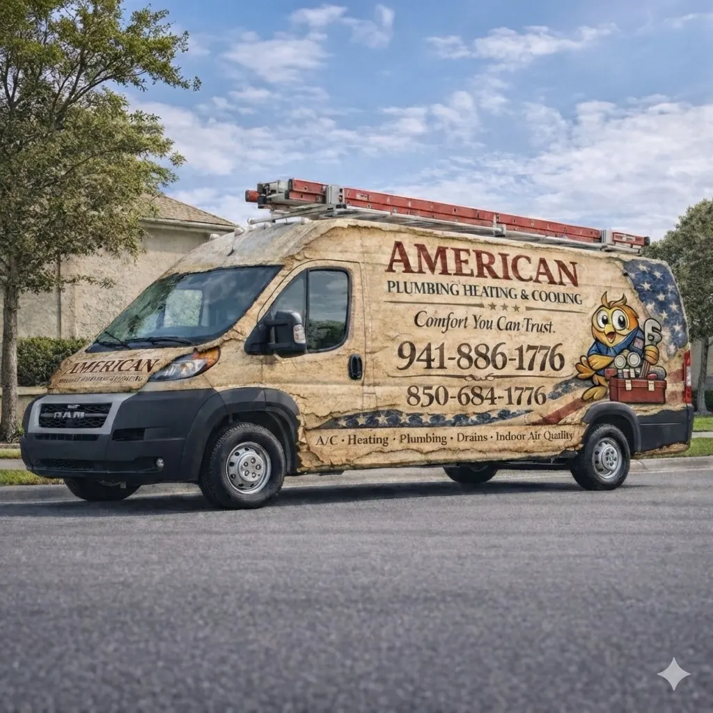 American Plumbing Heating & Cooling Service Van